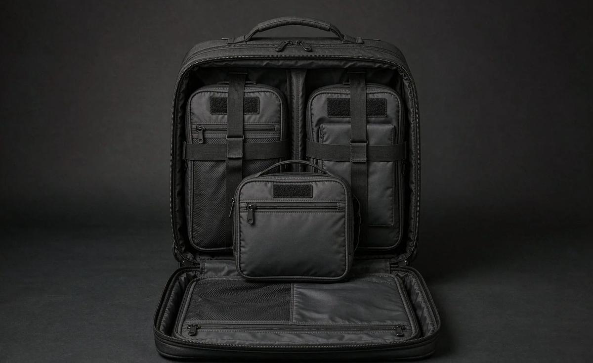 A travel bag from the pilot run — Custom Bag Payment Terms