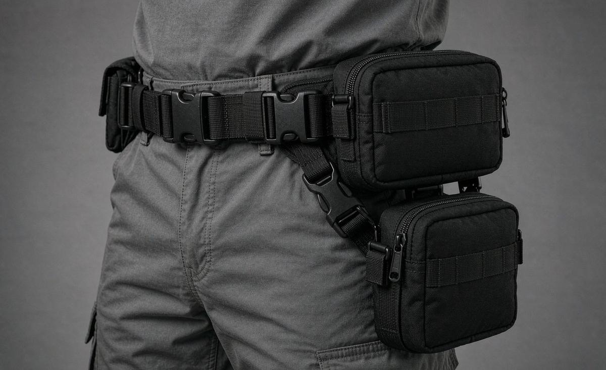 A waist pack from the pilot run — Padded Bag Materials